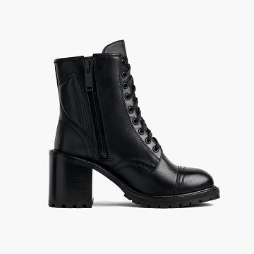 Thursday Boots Rebel Leder Stiefel Damen Schwarz | CH131CHL