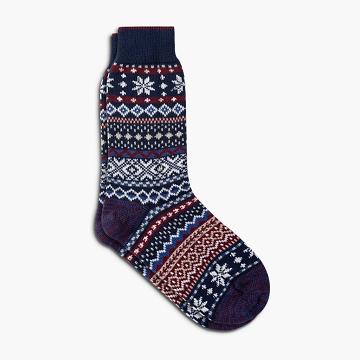 Thursday Boots Sodello Norwegian Baumwoll Multicolor Socken Damen Blau | CH106AHK