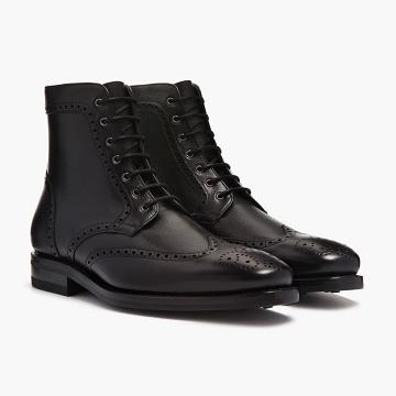 Thursday Boots Wingtip Leder Schnürstiefel Herren Schwarz | CH390DFM56