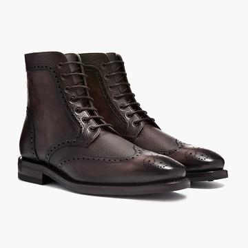 Thursday Boots Wingtip Leder Schnürstiefel Herren Bordeaux | CH390DFM57